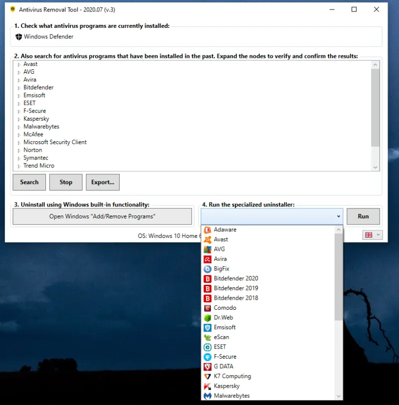 Antivirus Removal Tool 2026.02