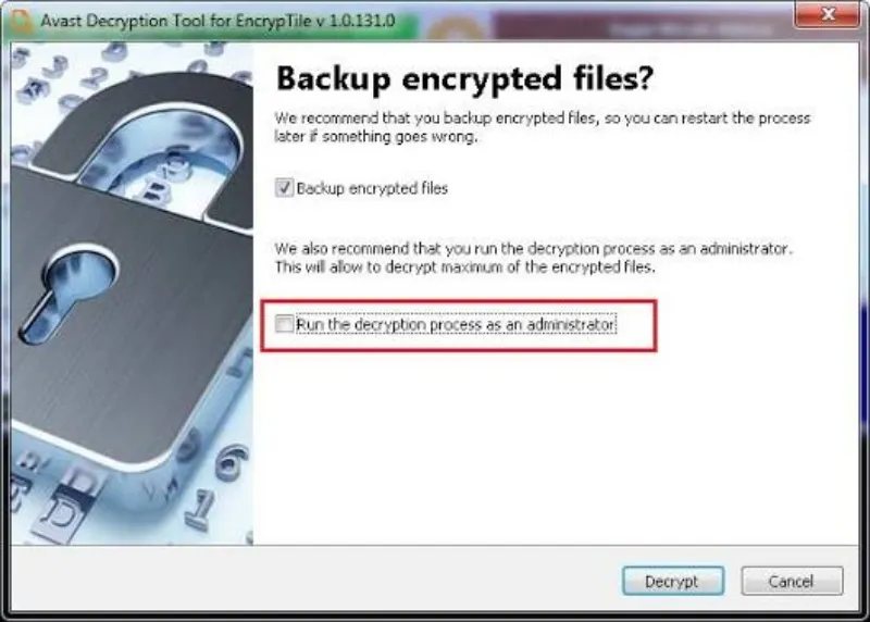 Avast Ransomware Decryption Tools 1.0.0.828
