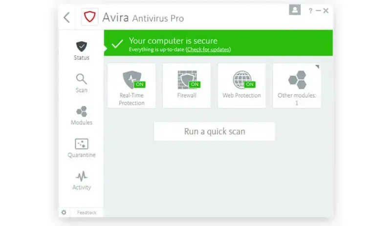 Avira Antivirus Pro 2020 V15.0.2007.1903