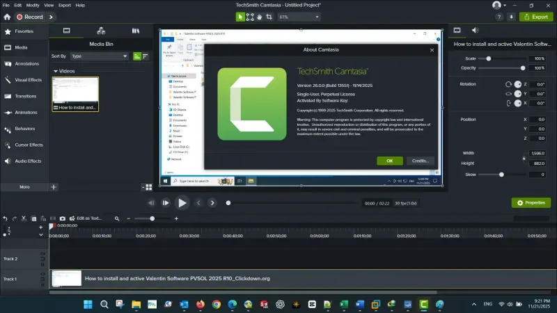 Techsmith Camtasia 26.1.4.18353